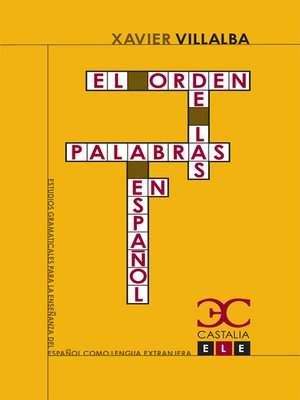 cover image of El orden de las palabras en español